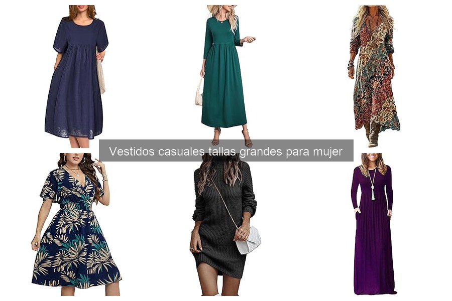Tendencias en vestidos casuales tallas grandes para mujer 2023