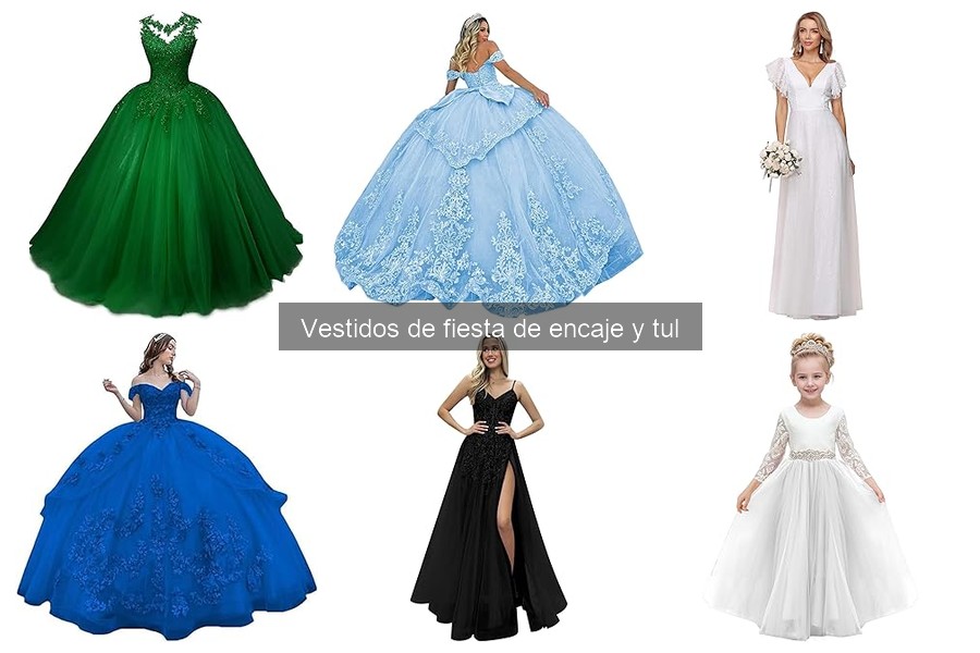 Tendencias en vestidos de fiesta de encaje y tul 2023