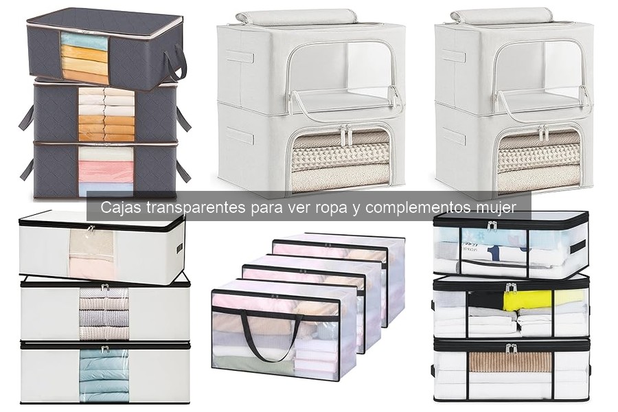 Tipos de cajas transparentes para organizar ropa y complementos
