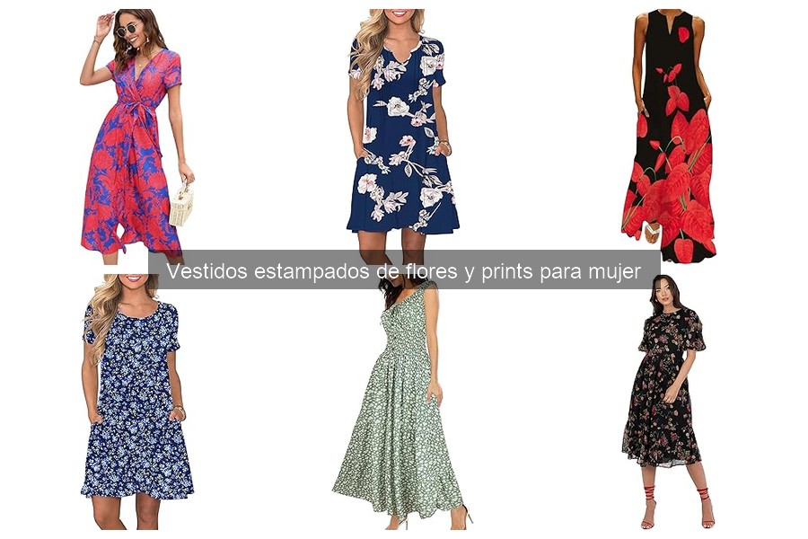 Tipos de estampados florales en vestidos para mujer