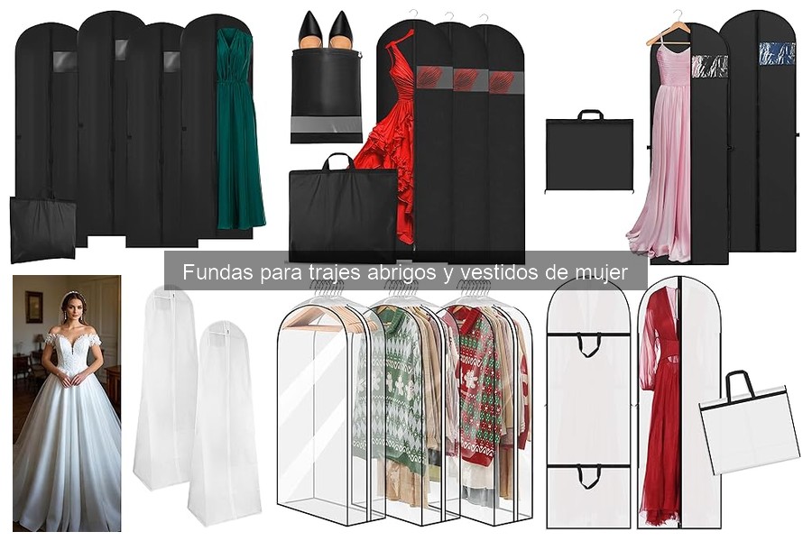 Tipos de fundas para trajes, abrigos y vestidos de mujer