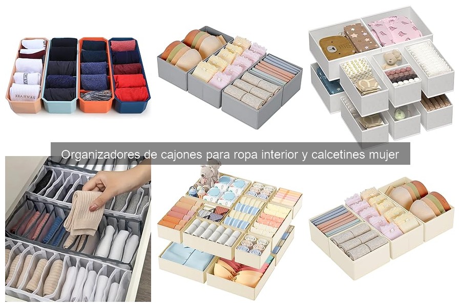 Tipos de organizadores de cajones para ropa interior y calcetines