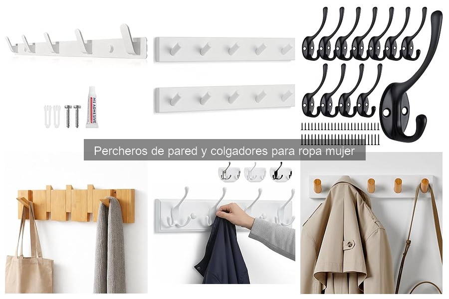 Tipos de percheros de pared y colgadores para ropa mujer