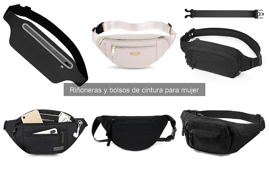 Tipos de riñoneras y bolsos de cintura para mujer
