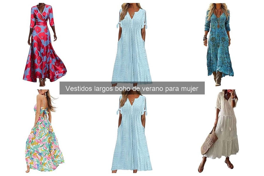 Tipos de vestidos largos boho de verano para mujer