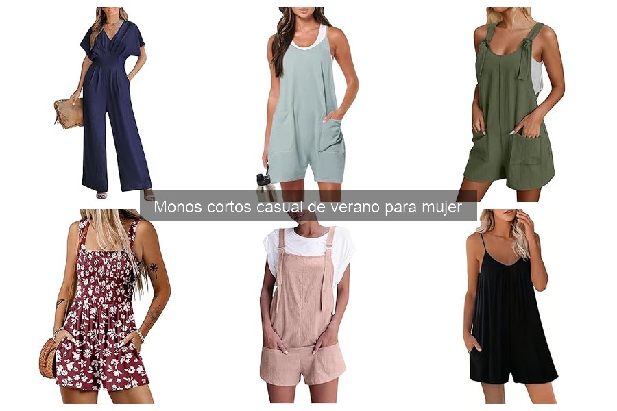 Variedades de Monos Cortos Casual para Mujer en Verano