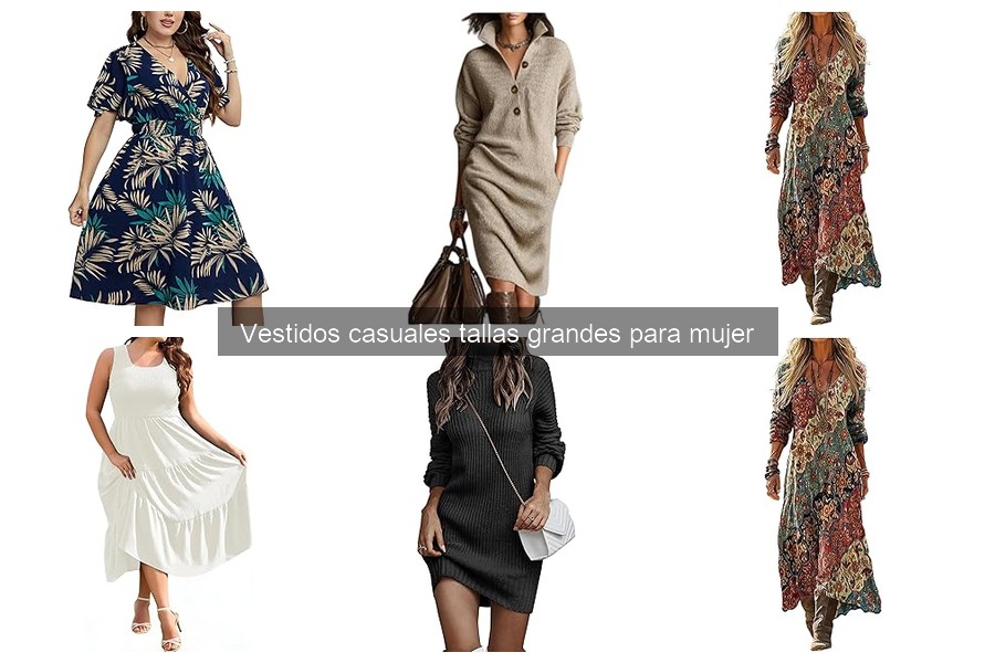 Vestidos casuales cómodos para tallas grandes de mujer