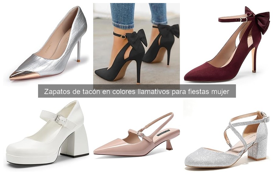 Zapatos de tacón en colores llamativos con descuento